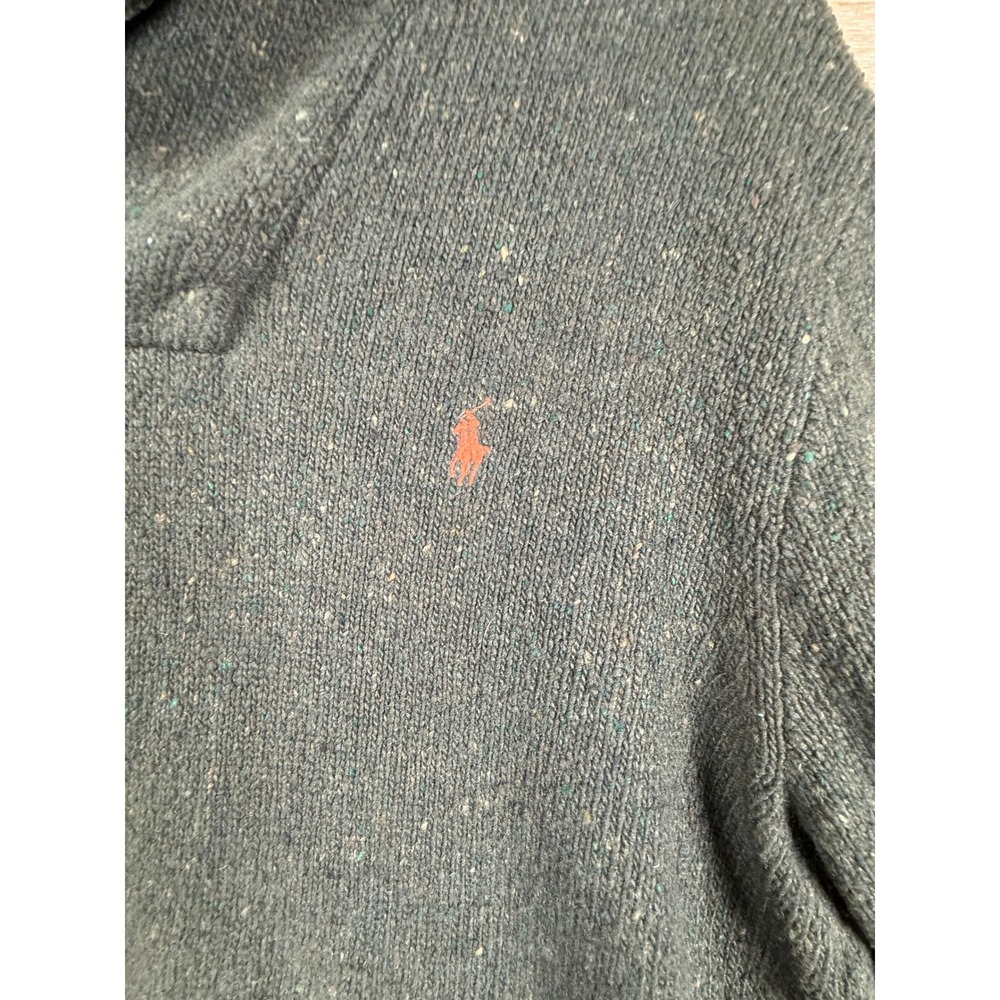 Polo Ralph Lauren Shawl Collar Wool Sweater Men's XL Green Classic - Picture 3 of 7